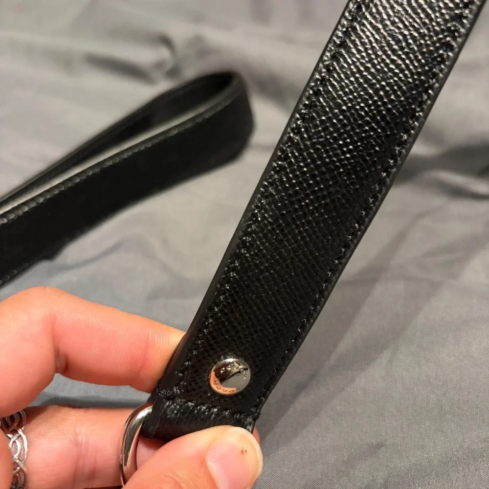 Coach Black Crossgrain Leather 54